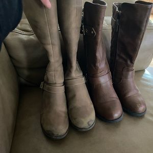 Two girls boots size 1